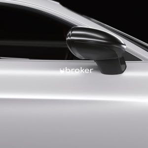 Adesivi auto uBroker bianco 15,3x2,9cm 03